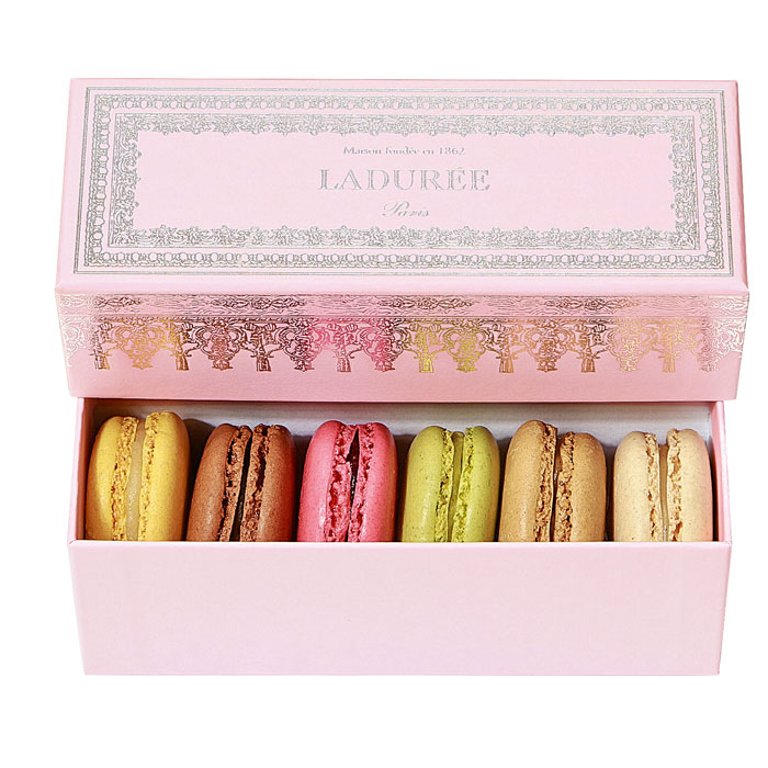 6 Pieces Macaron Box - Napoleon Pink Laduree