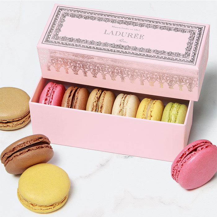 6 Pieces Macaron Box - Napoleon Pink